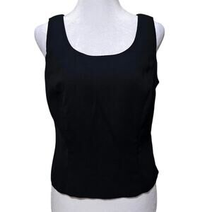 SHERI MARTIN Tank Top Vintage Black Women's Size 8 Minimalist Goth
